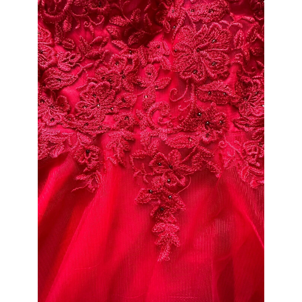 Worn Twice! Dancing Queen Dama Dress Red youth size L - Picture 6 of 15